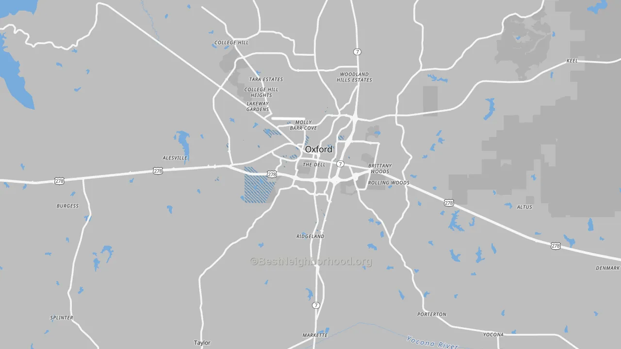Transit Grade map of 38655, MS