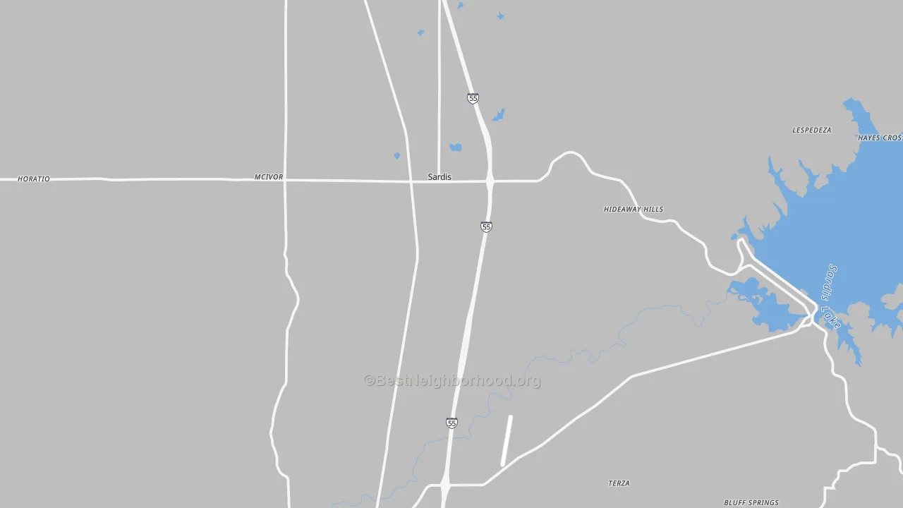 Transit Grade map of 38666, MS