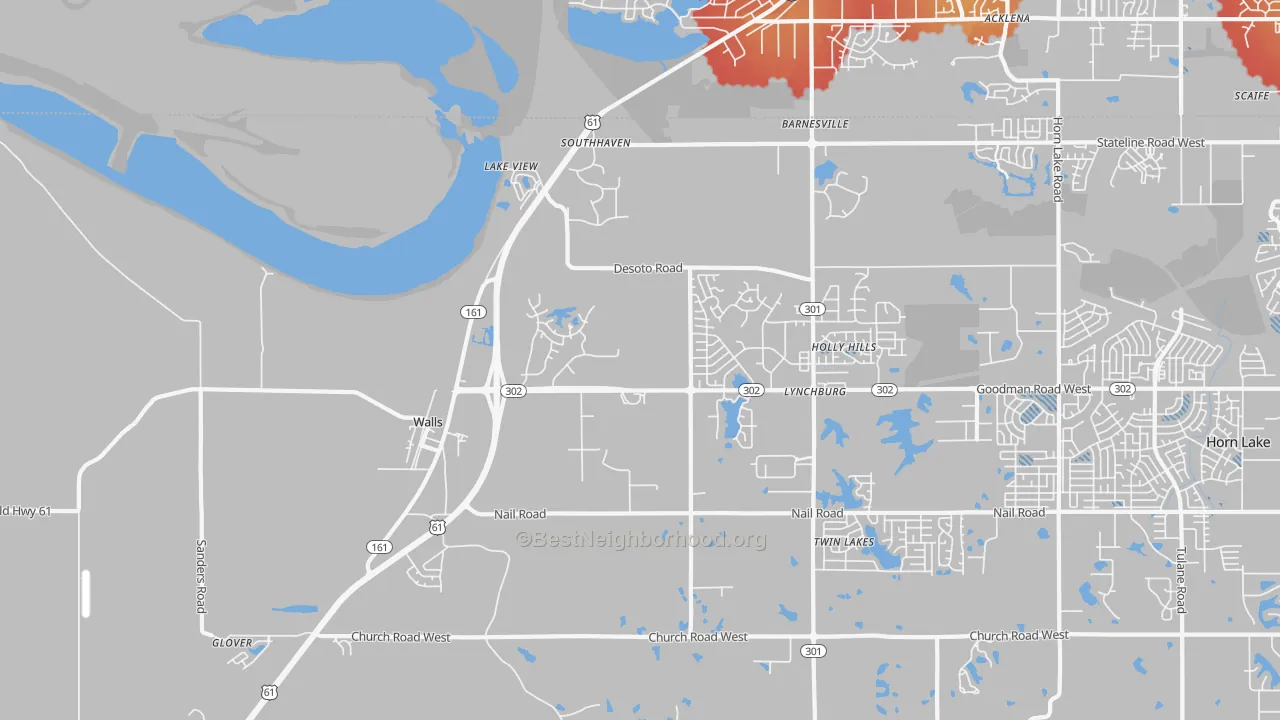 Transit Grade map of 38680, MS