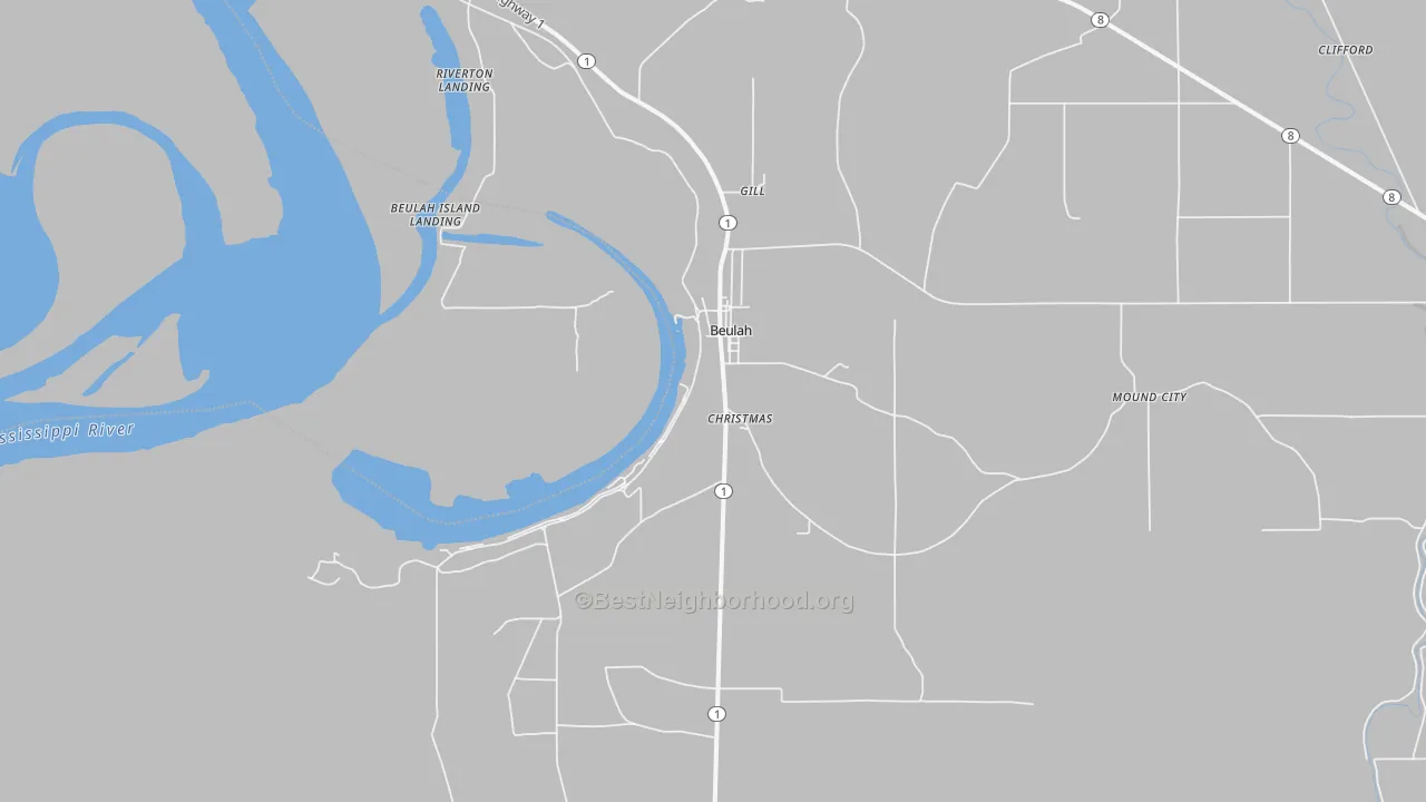 Transit Grade map of 38726, MS