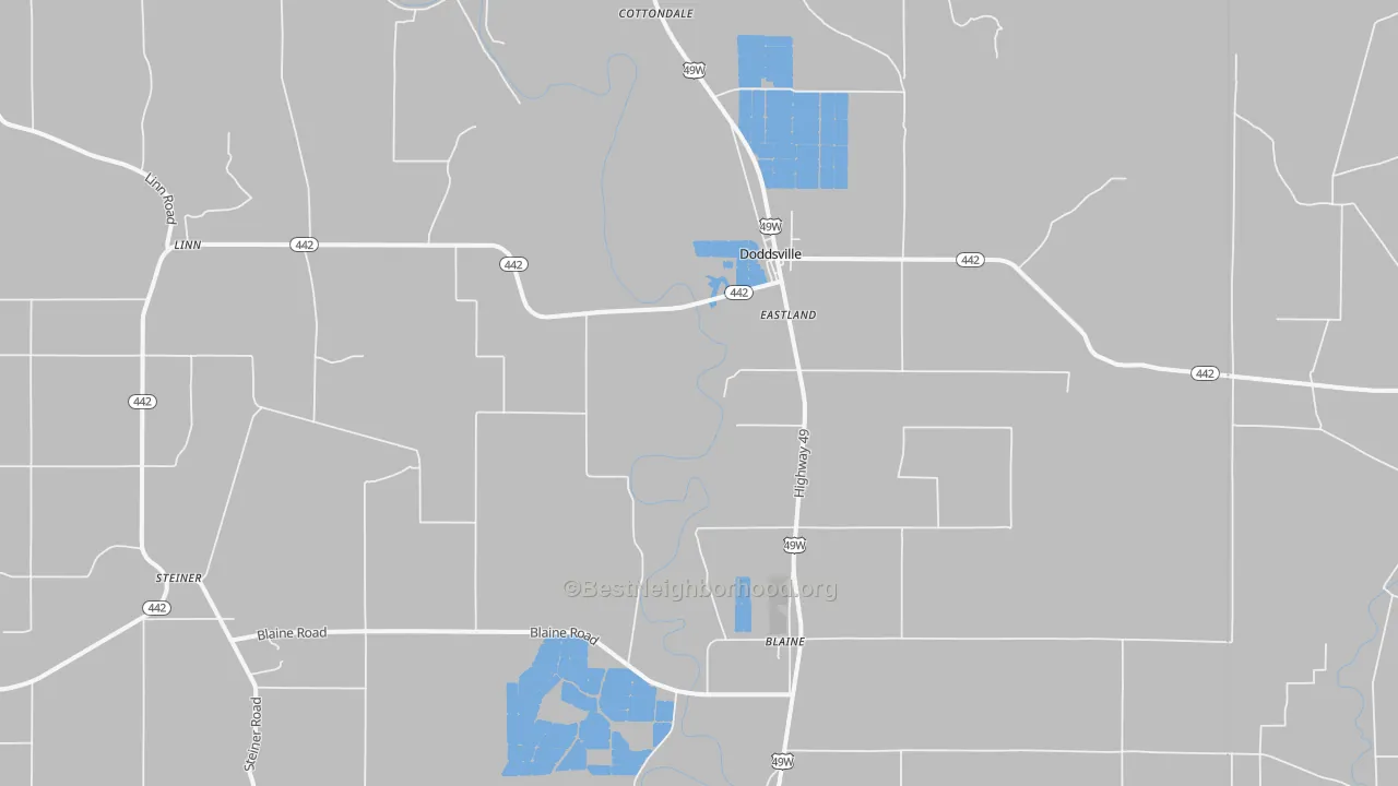 Transit Grade map of 38736, MS