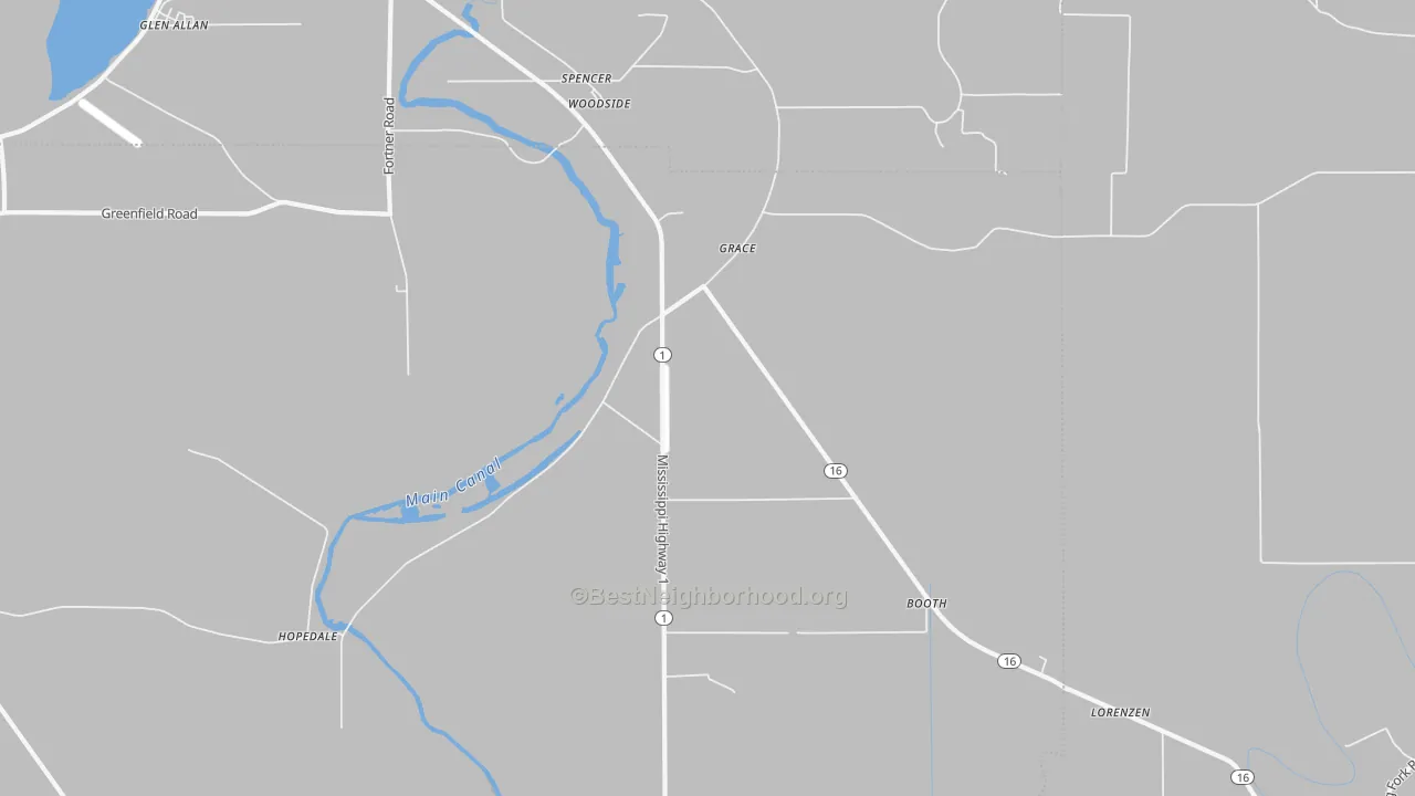 Transit Grade map of 38745, MS