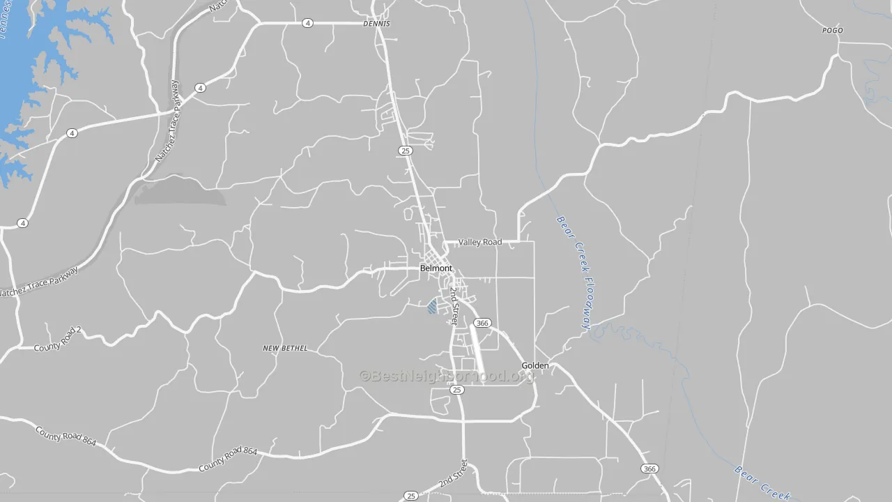 Transit Grade map of 38827, MS