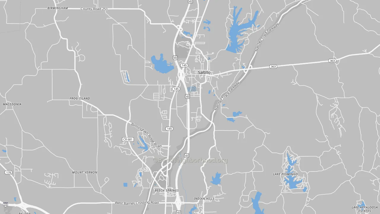 Transit Grade map of 38866, MS