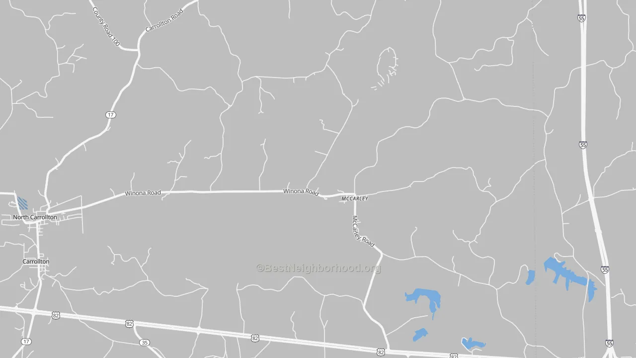 Transit Grade map of 38943, MS