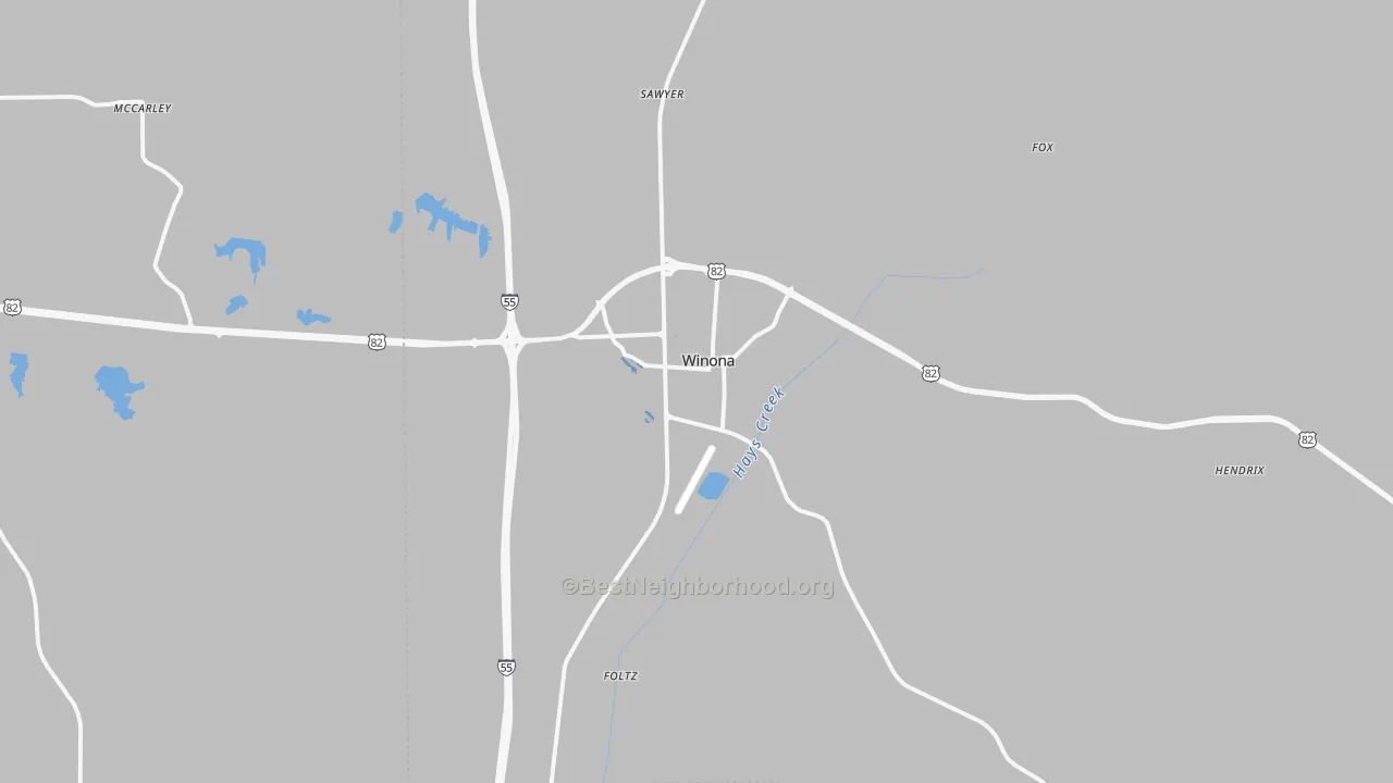 Transit Grade map of 38967, MS