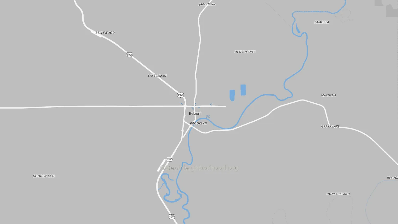 Transit Grade map of 39038, MS