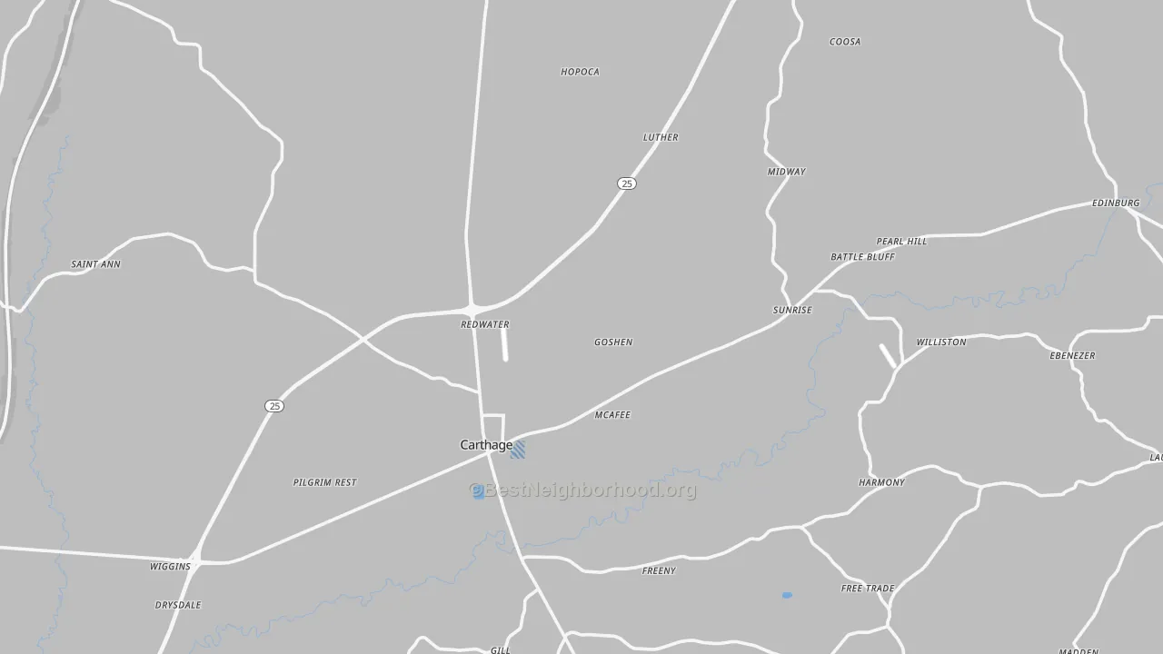 Transit Grade map of 39051, MS