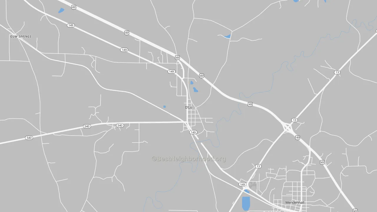 Transit Grade map of 39062, MS