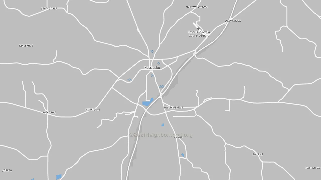 Transit Grade map of 39090, MS