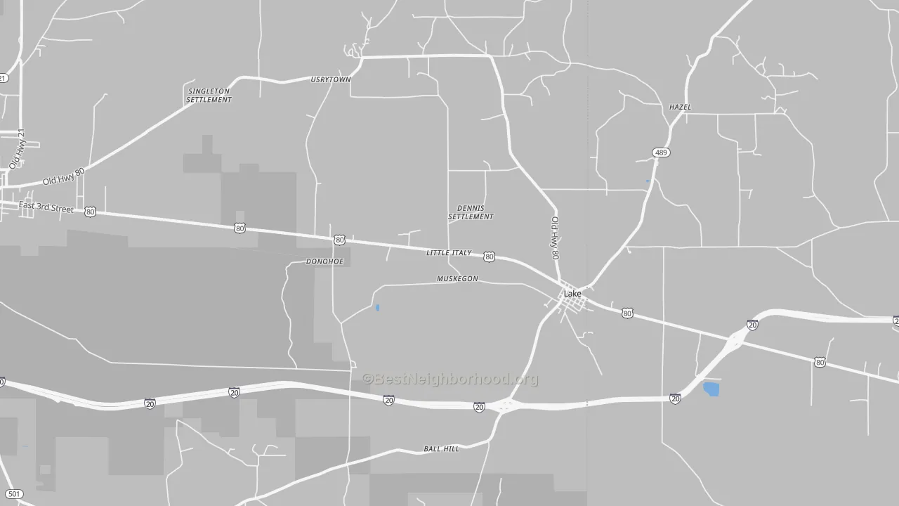 Transit Grade map of 39092, MS