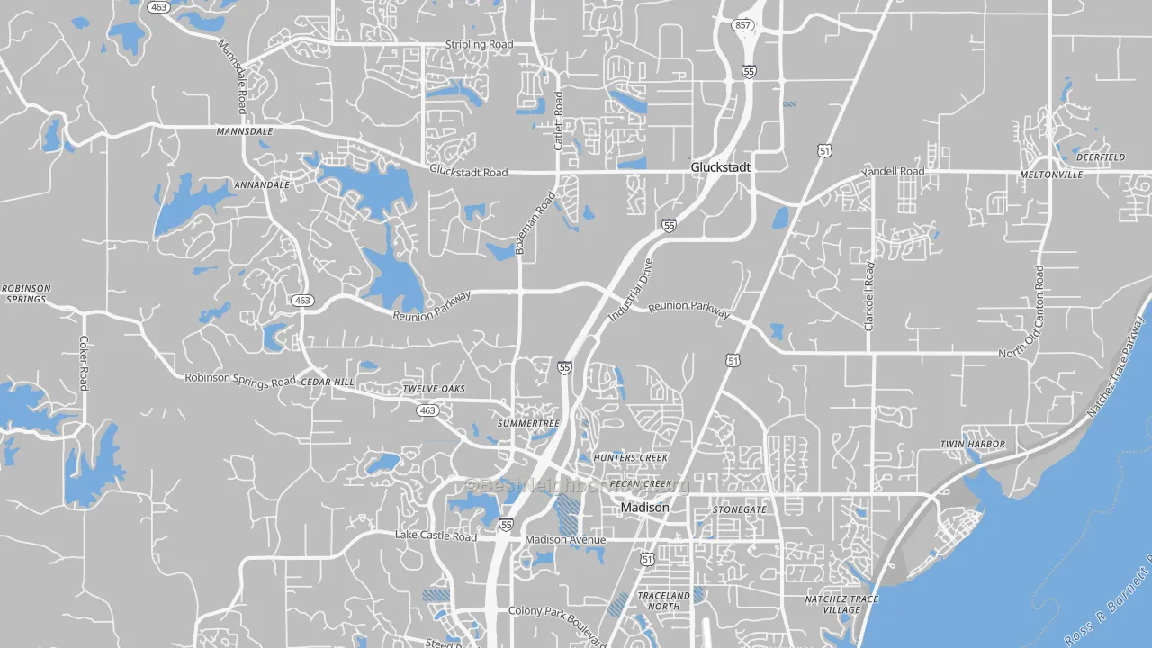 Transit Grade map of 39110, MS