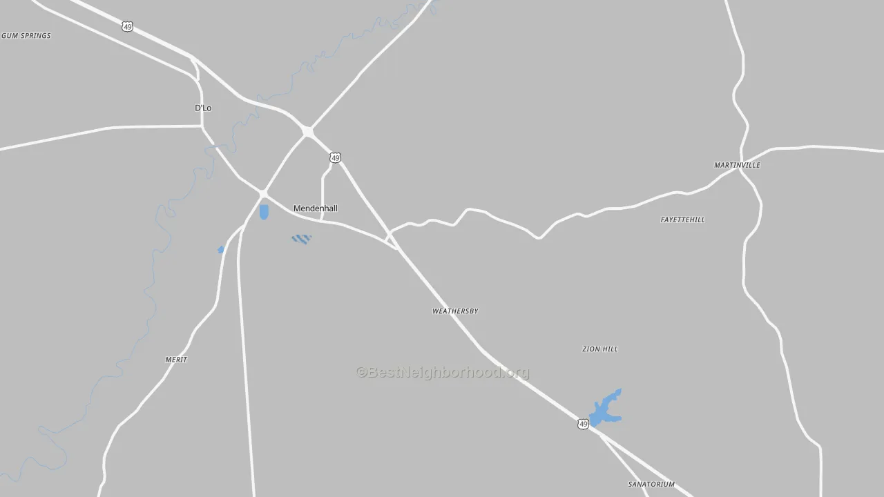 Transit Grade map of 39114, MS
