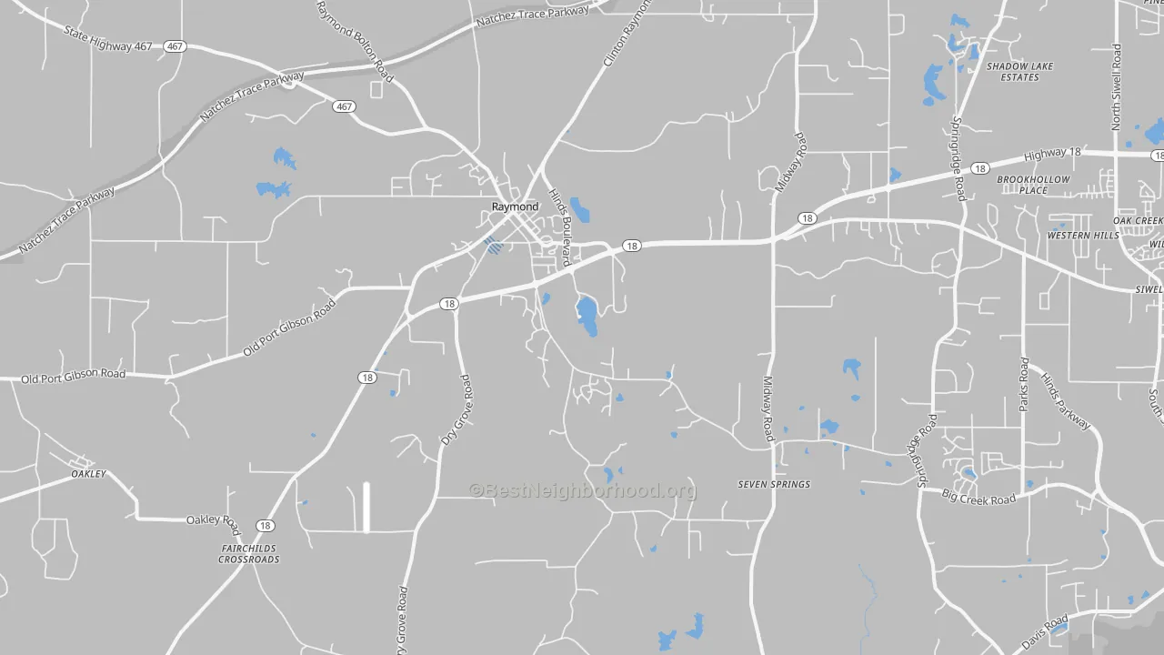 Transit Grade map of 39154, MS
