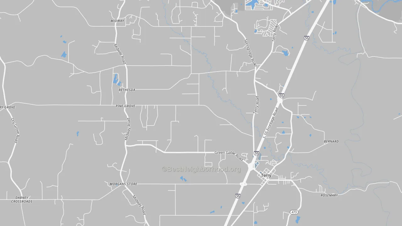 Transit Grade map of 39170, MS