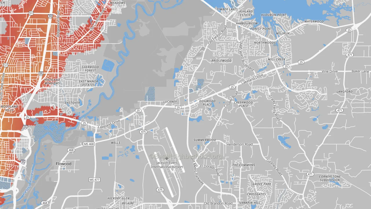 Transit Grade map of 39232, MS