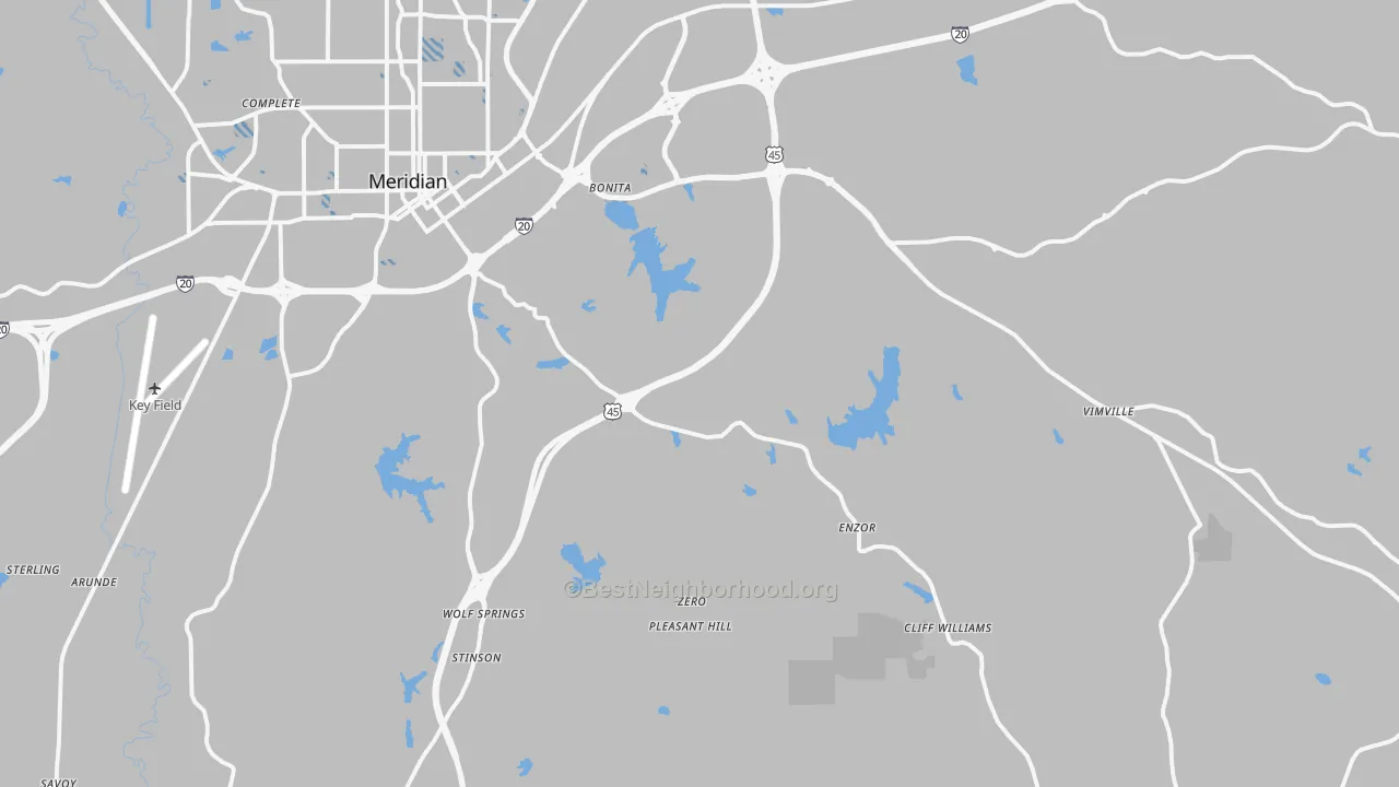 Transit Grade map of 39301, MS