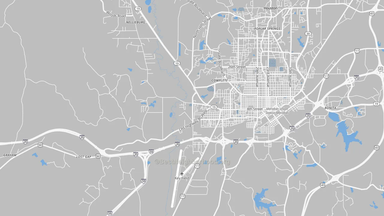 Transit Grade map of 39307, MS