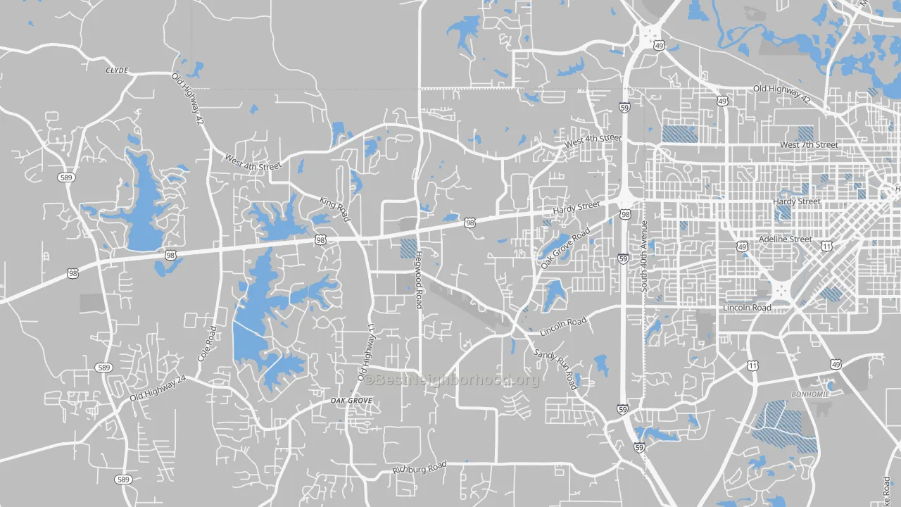 Transit Grade map of 39402, MS