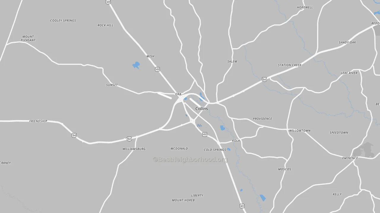 Transit Grade map of 39428, MS