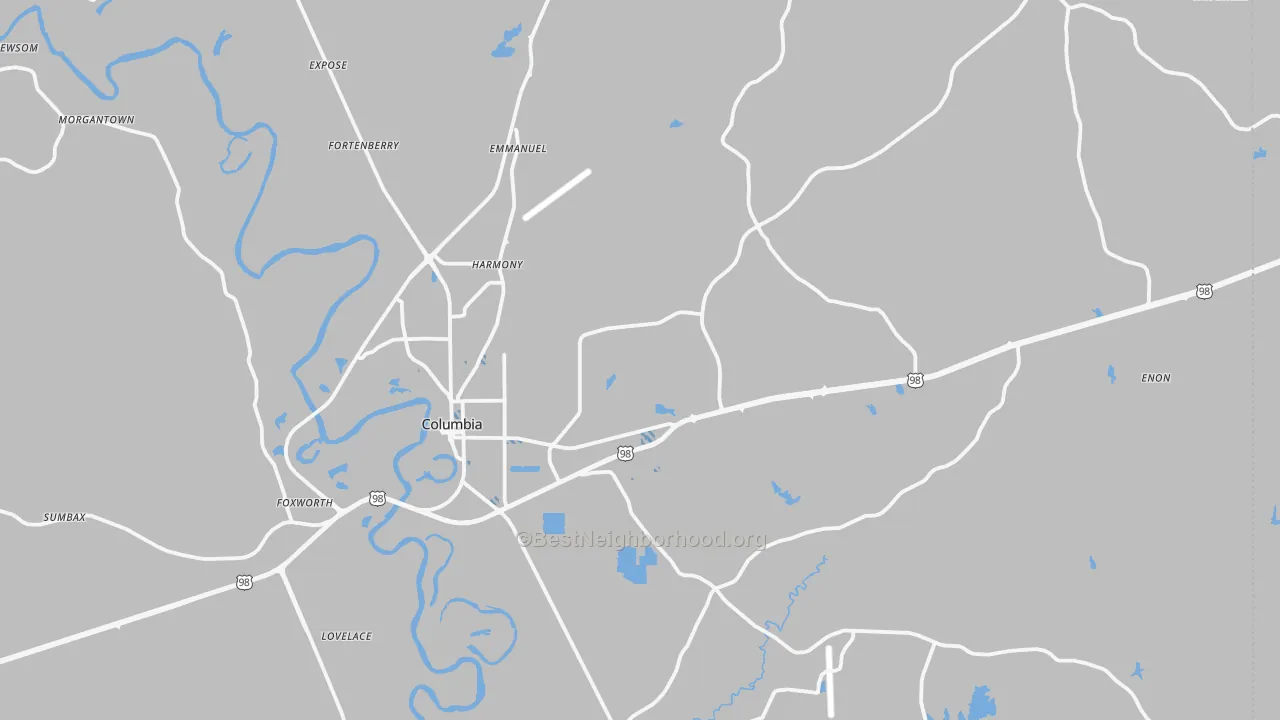 Transit Grade map of 39429, MS