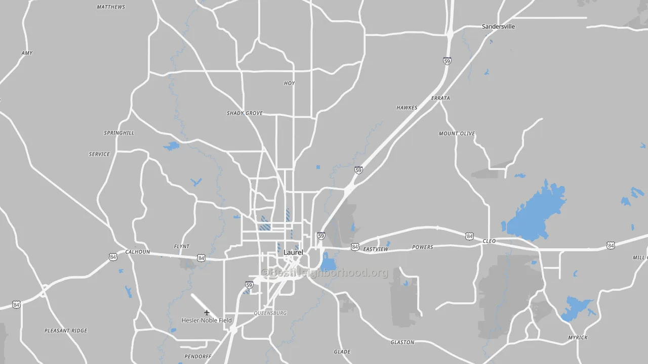 Transit Grade map of 39443, MS