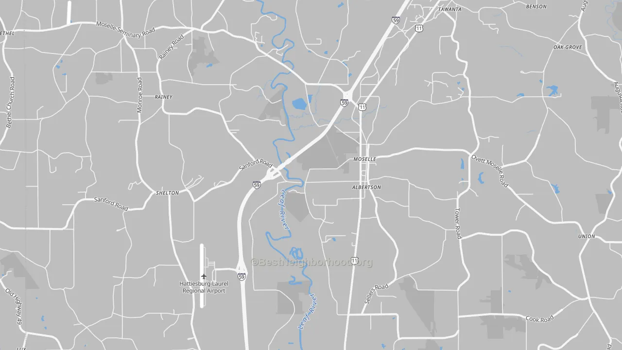 Transit Grade map of 39459, MS