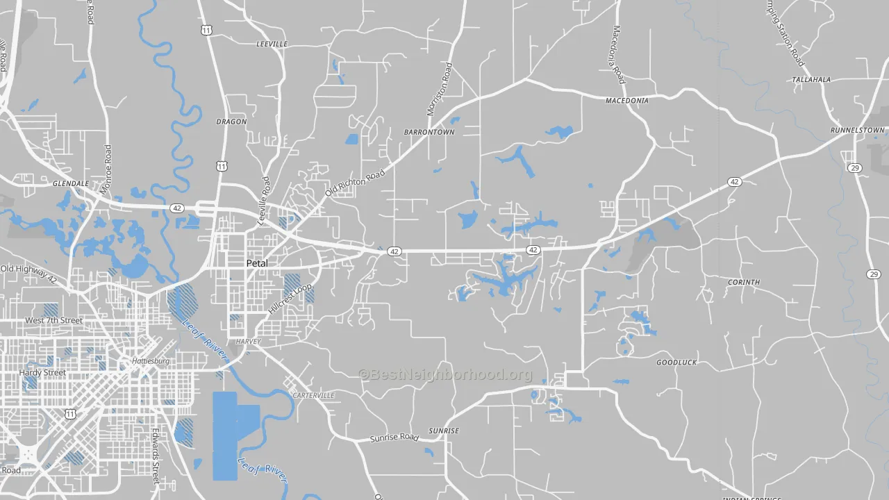 Transit Grade map of 39465, MS