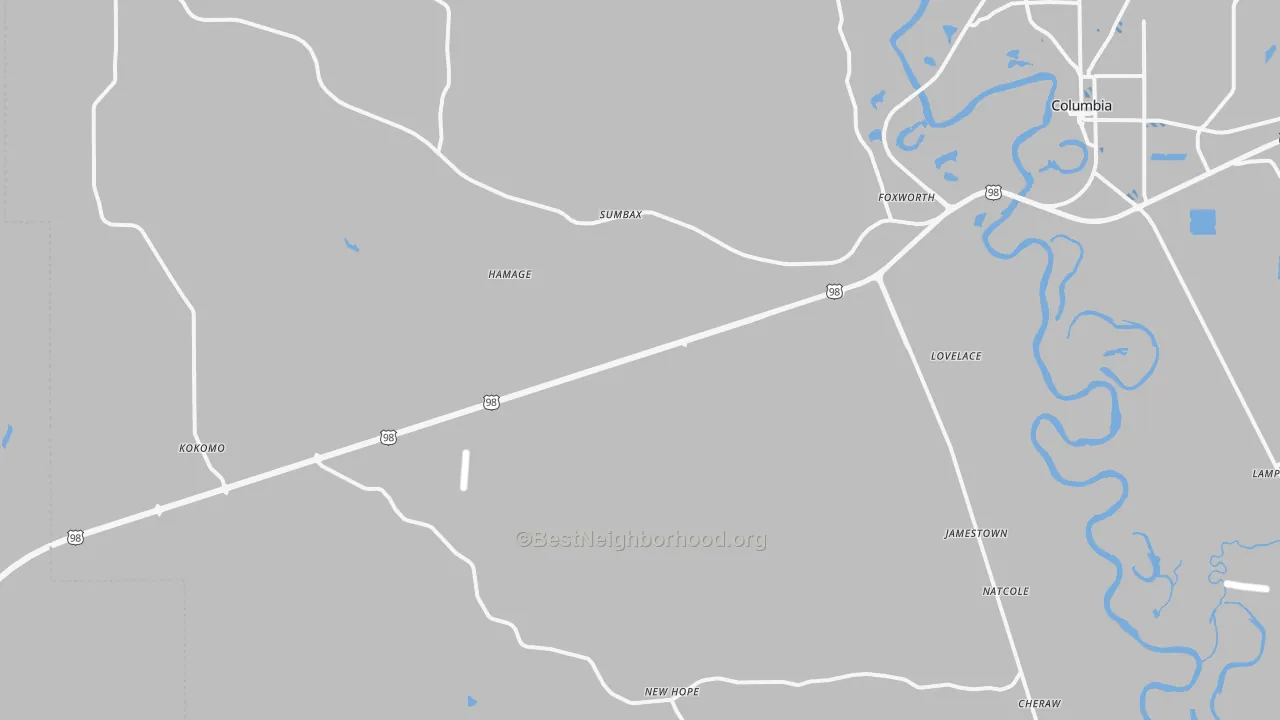 Transit Grade map of 39483, MS