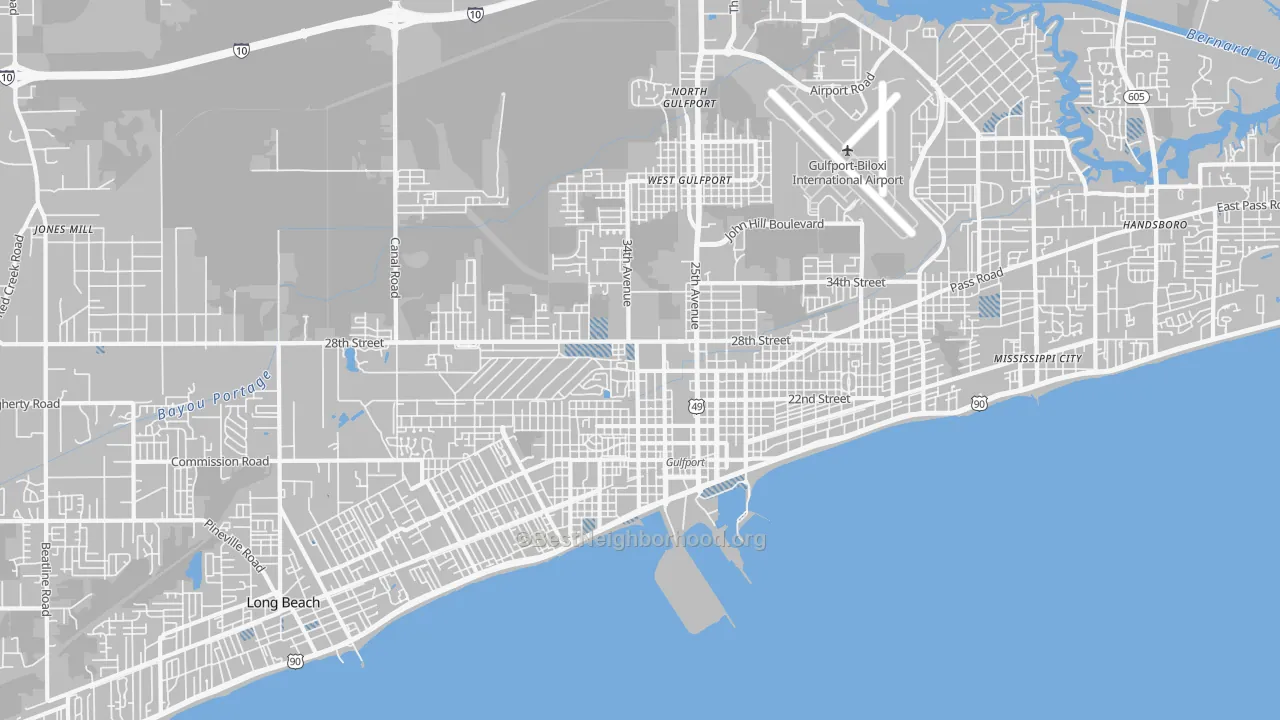 Transit Grade map of 39501, MS