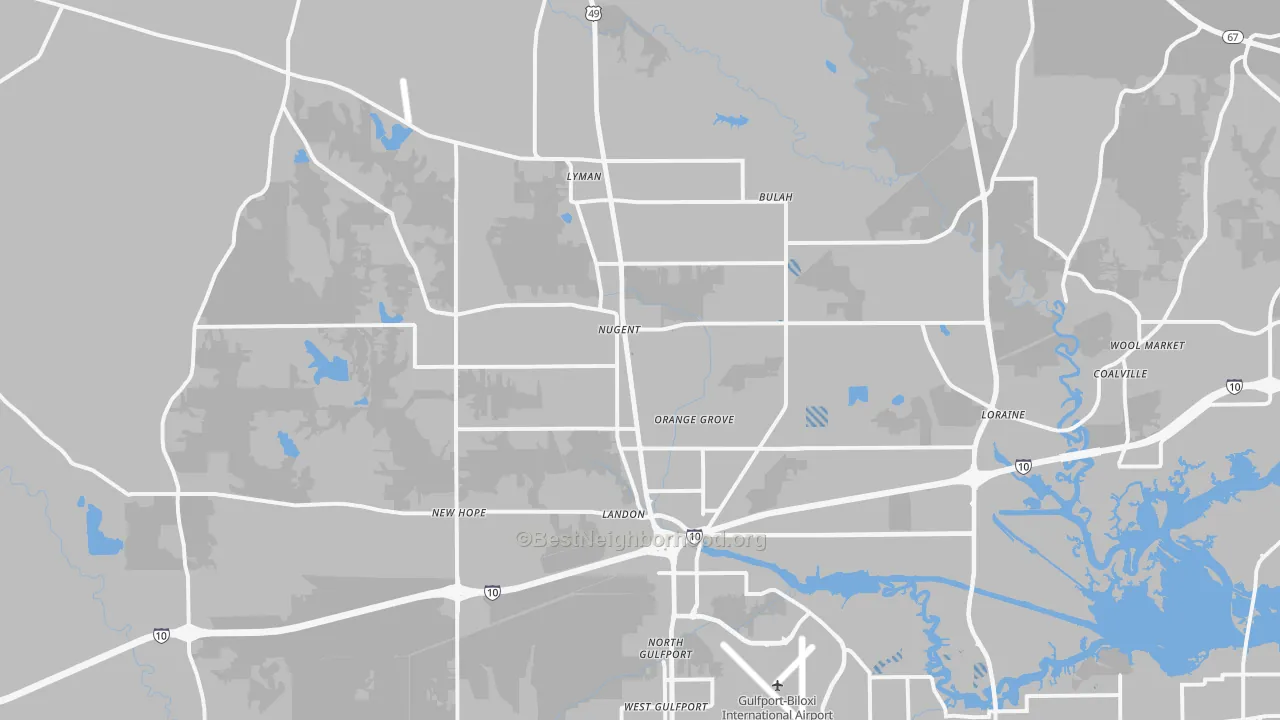 Transit Grade map of 39503, MS