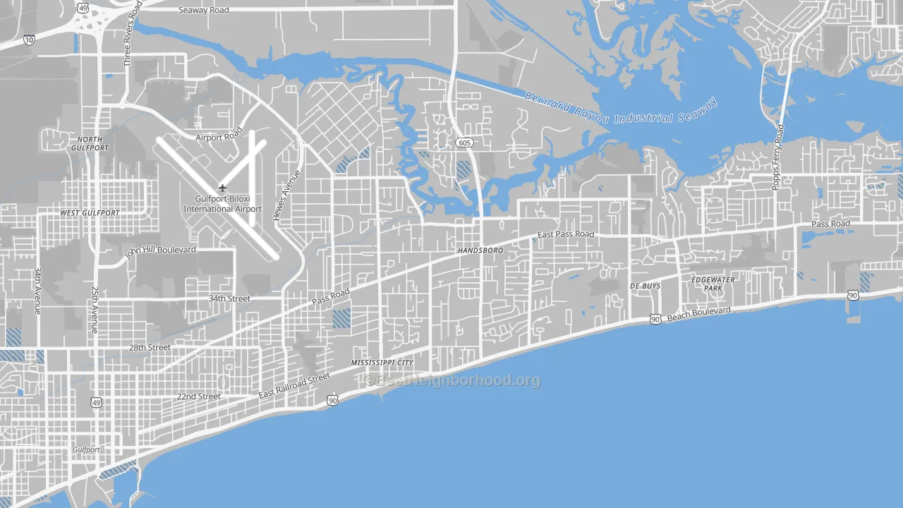 Transit Grade map of 39507, MS