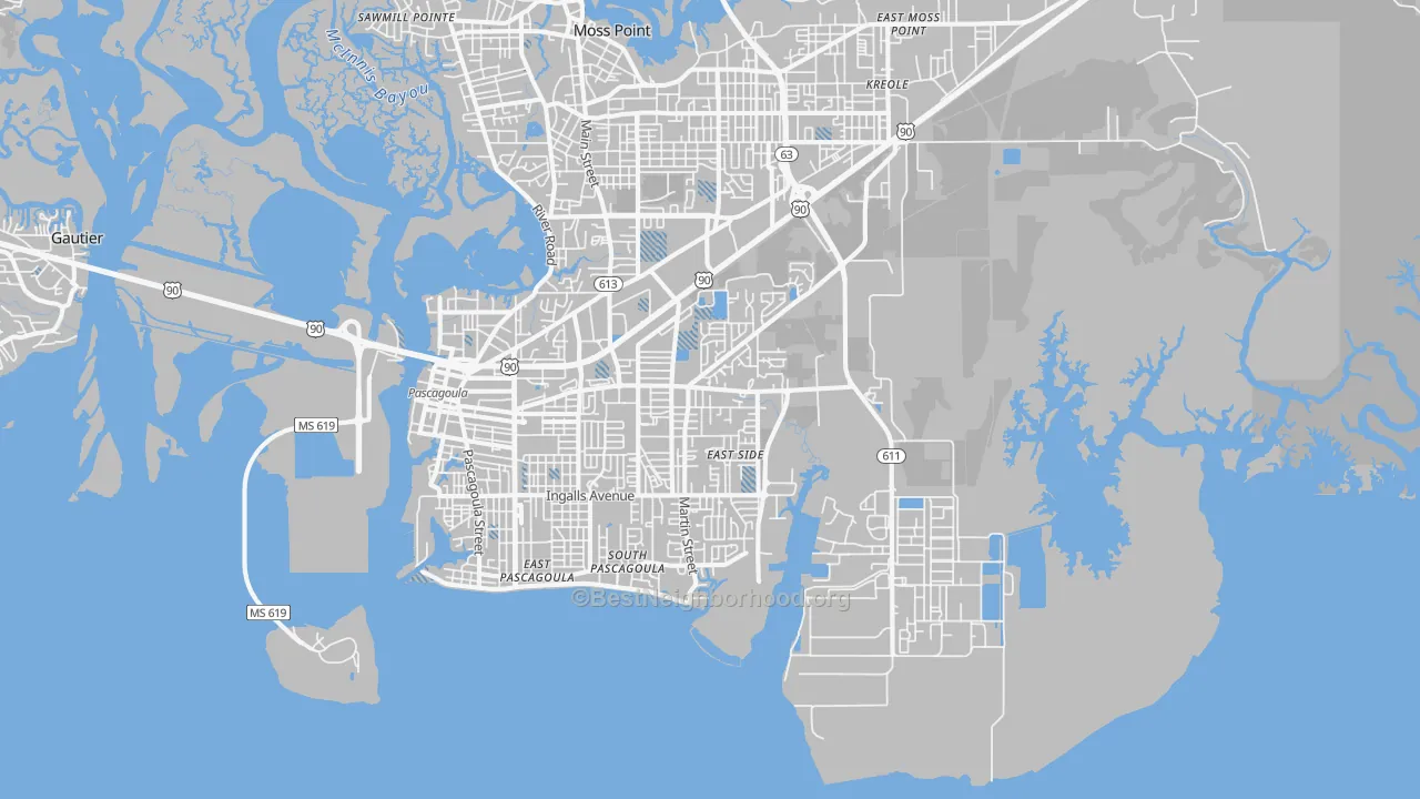 Transit Grade map of 39581, MS