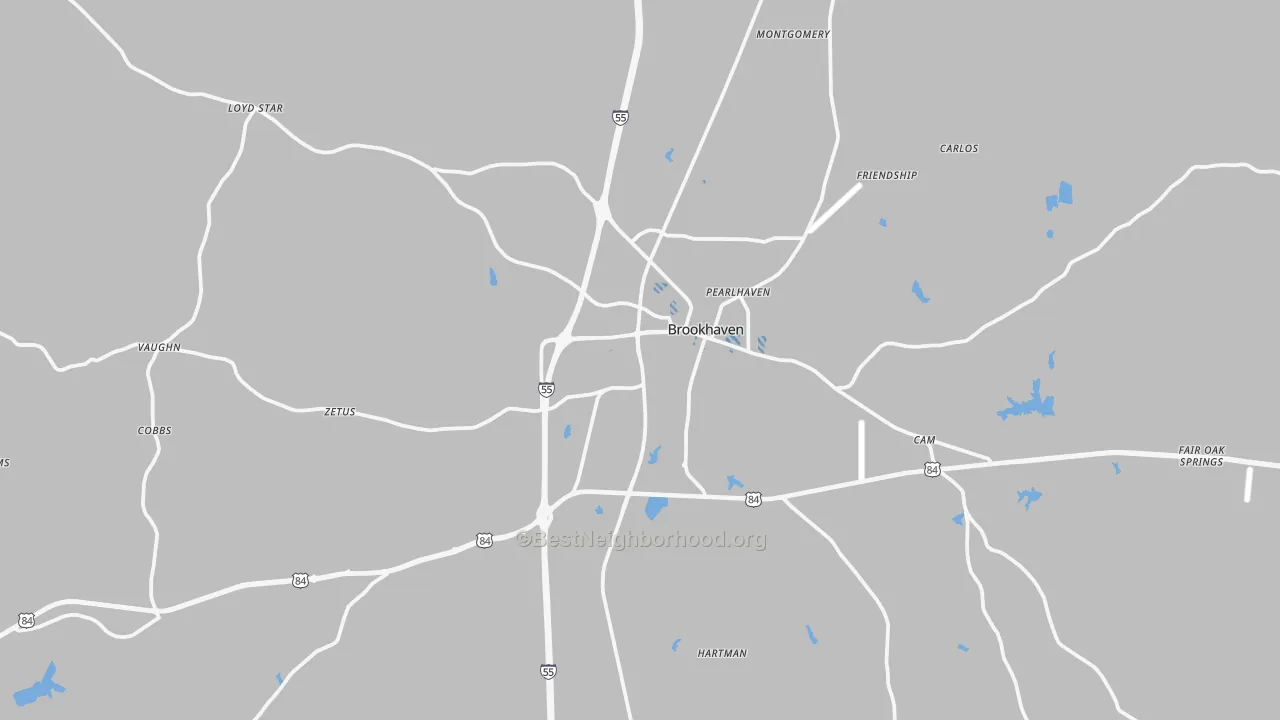 Transit Grade map of 39601, MS