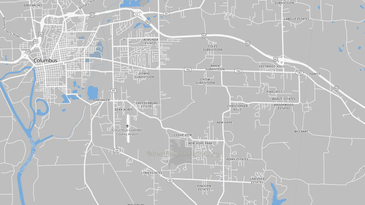 Transit Grade map of 39702, MS