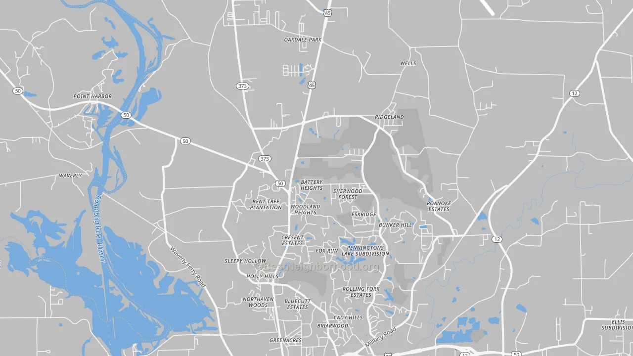 Transit Grade map of 39705, MS