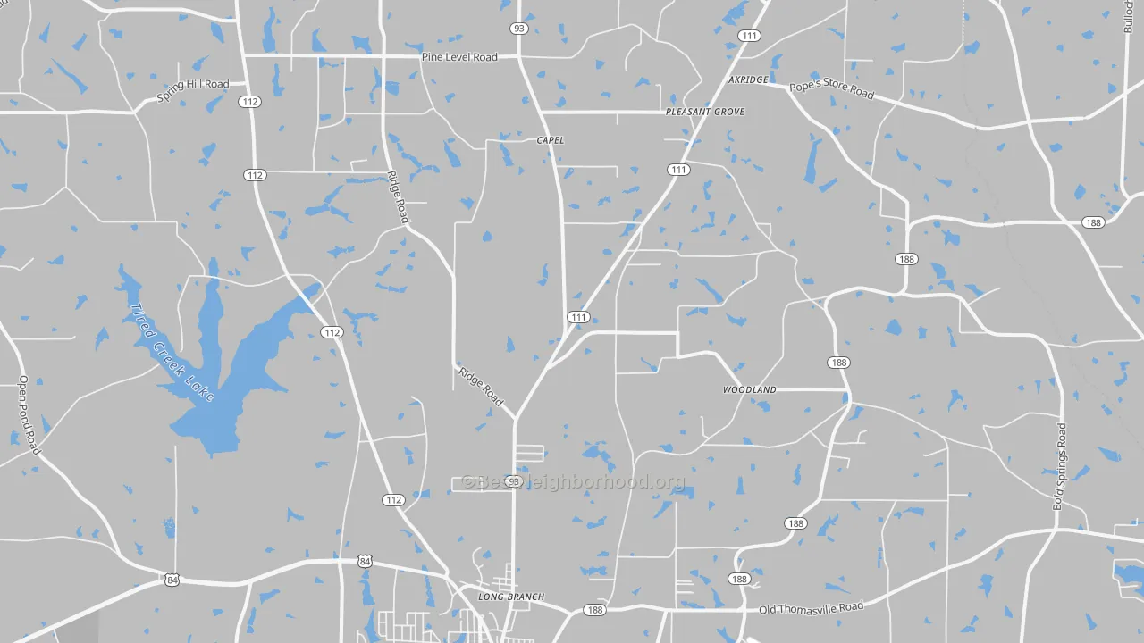 Transit Grade map of 39827, GA