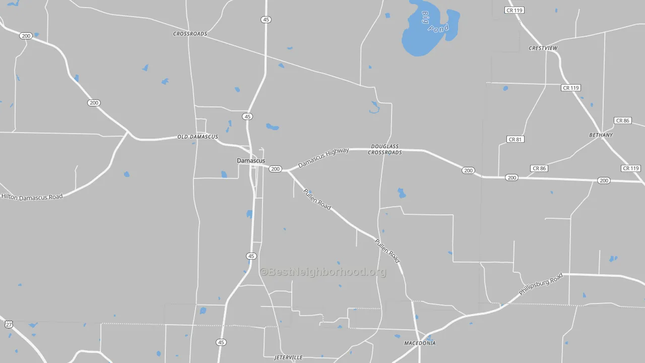 Transit Grade map of 39841, GA