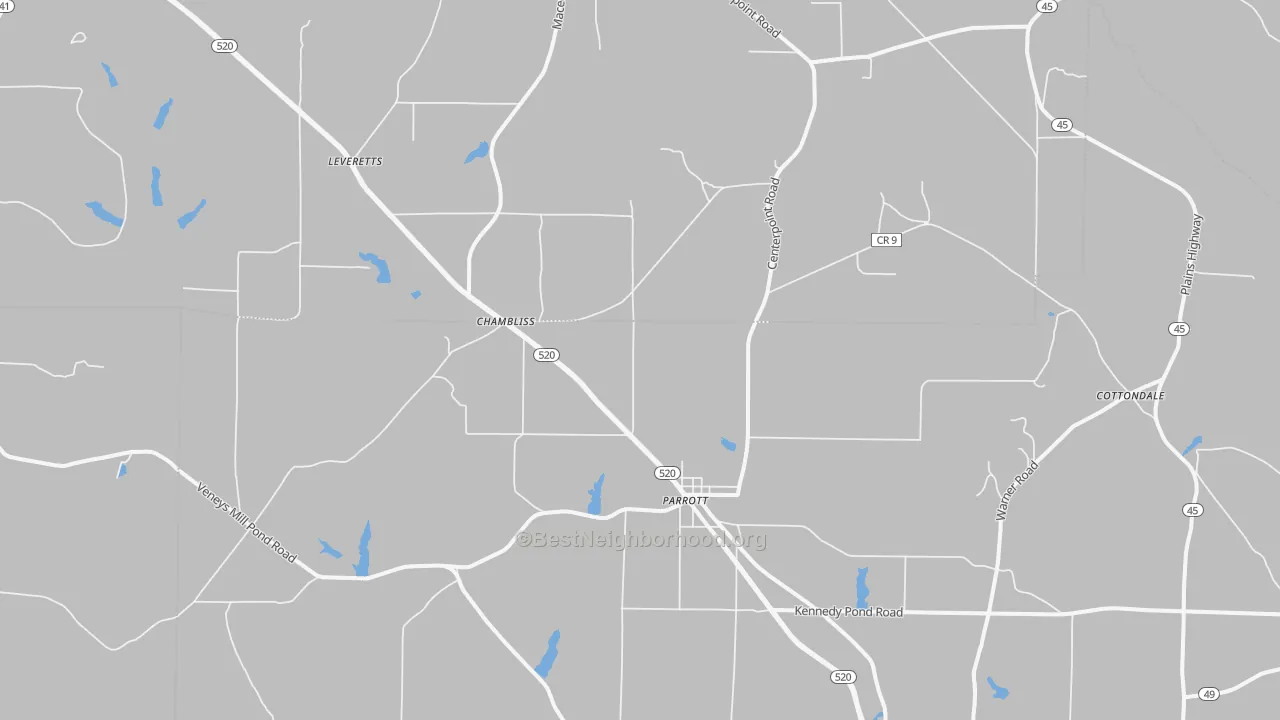 Transit Grade map of 39877, GA