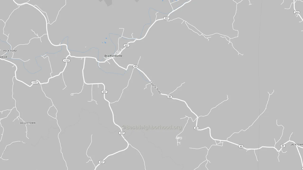 Transit Grade map of 40009, KY