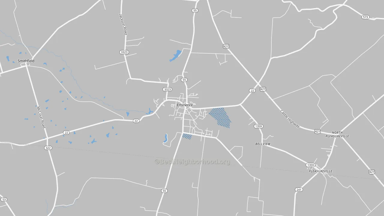 Transit Grade map of 40019, KY