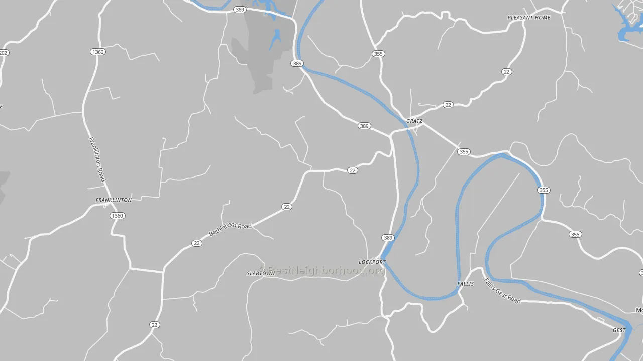 Transit Grade map of 40036, KY
