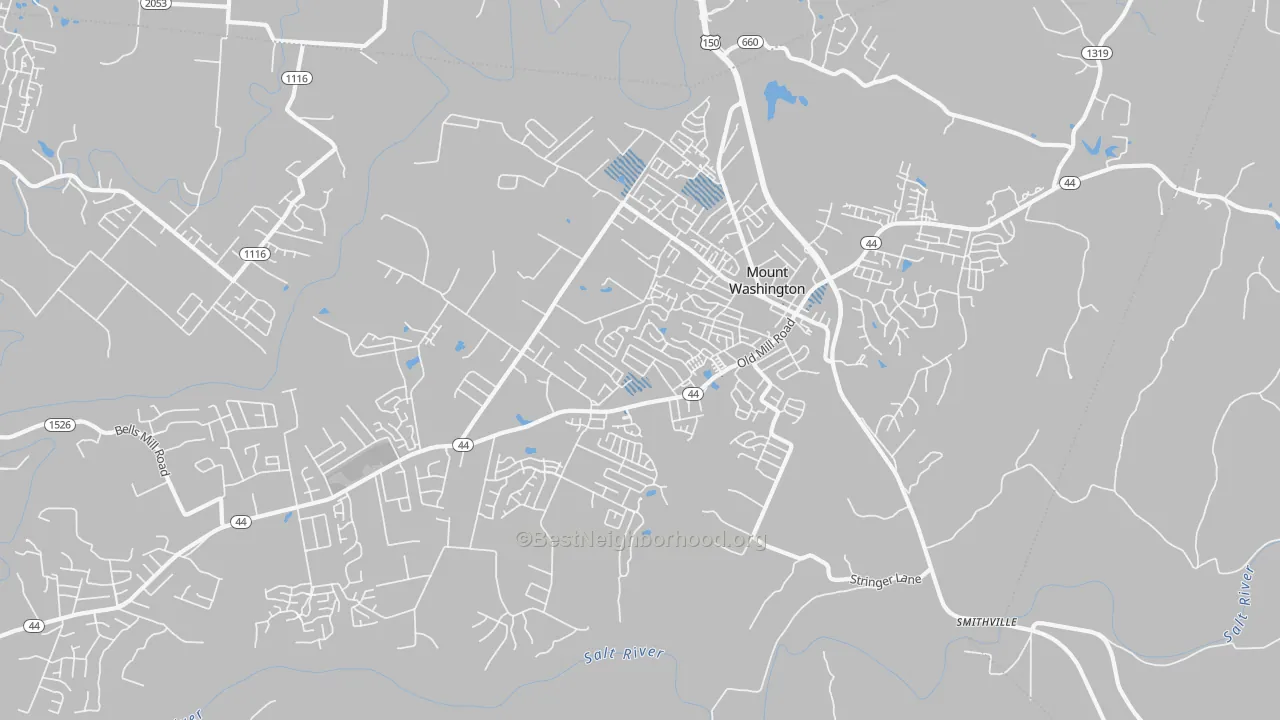 Transit Grade map of 40047, KY