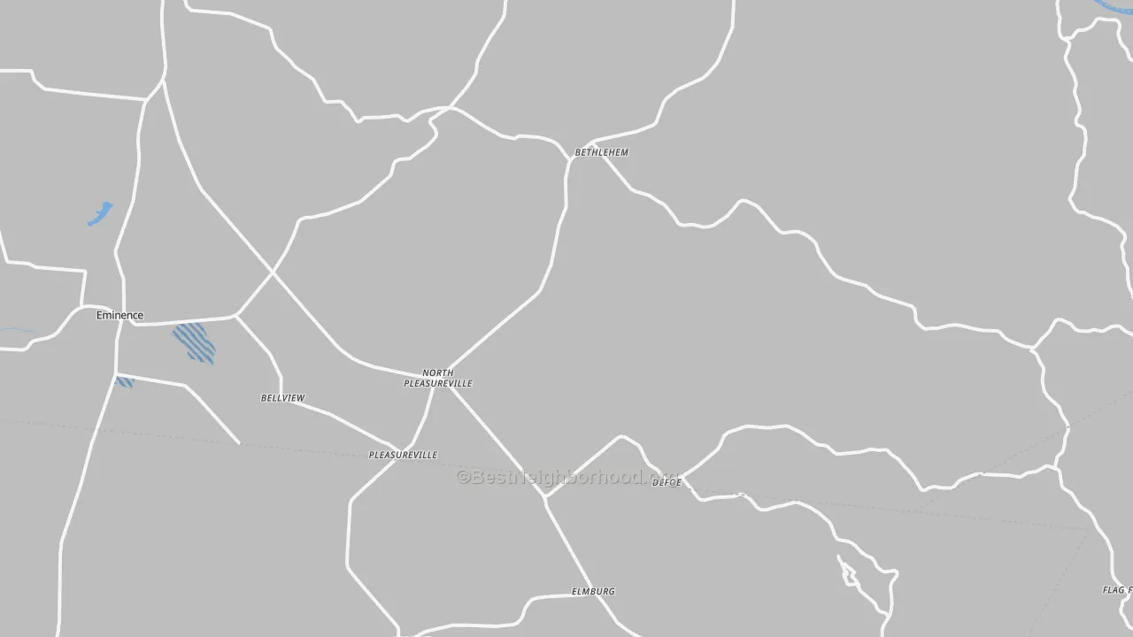 Transit Grade map of 40057, KY