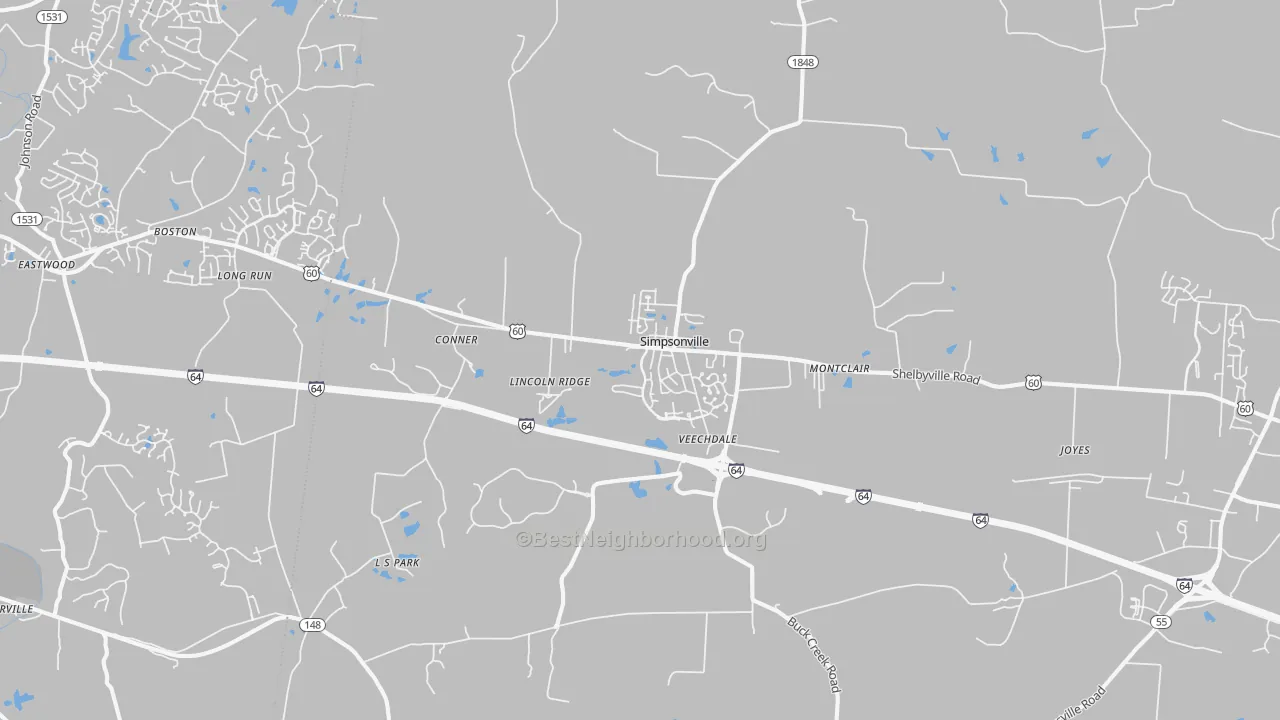 Transit Grade map of 40067, KY