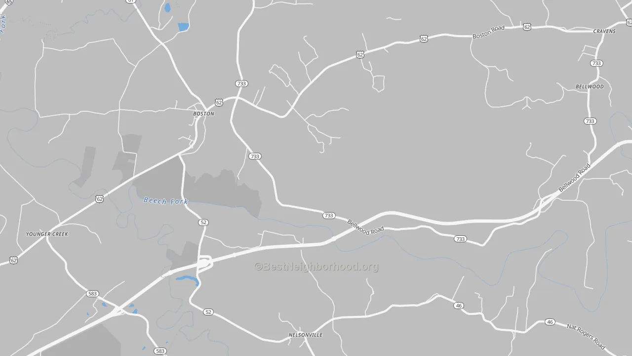 Transit Grade map of 40107, KY