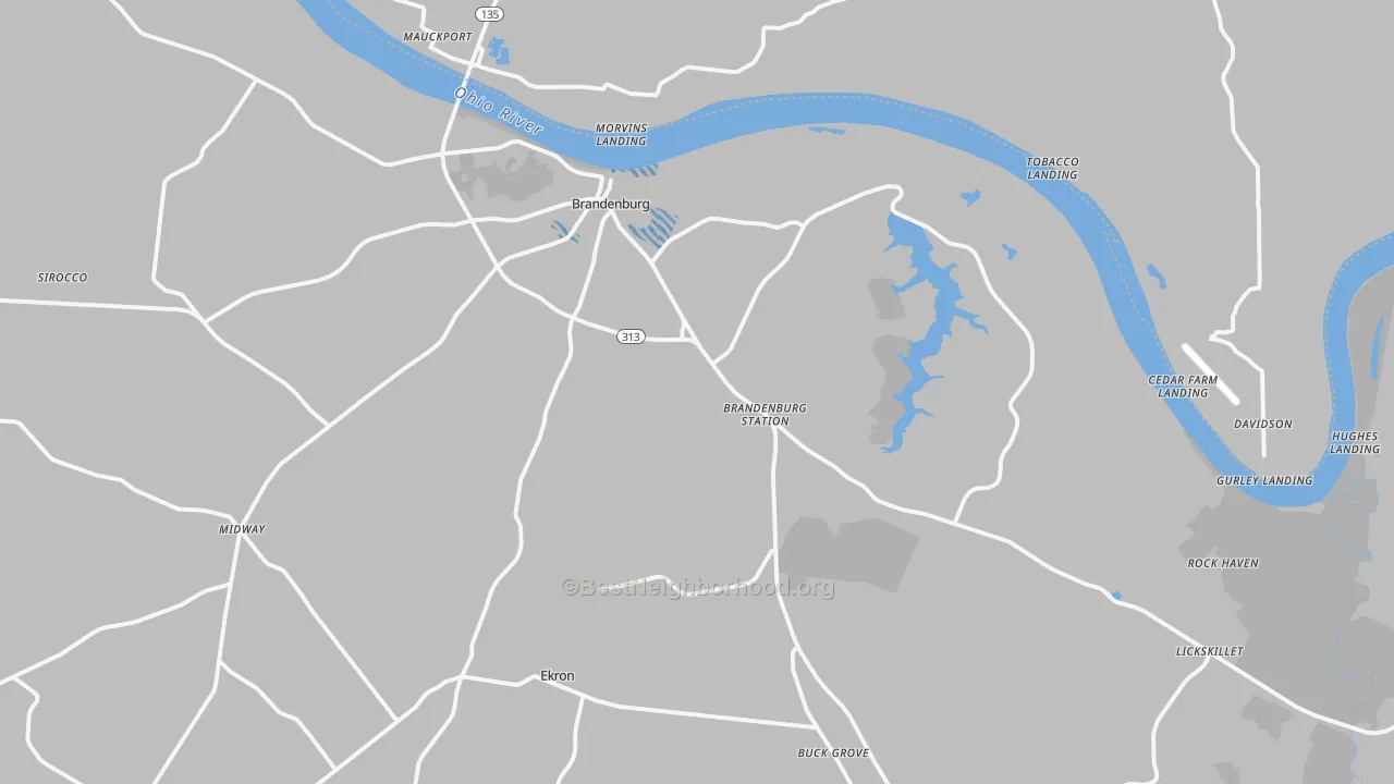Transit Grade map of 40108, KY