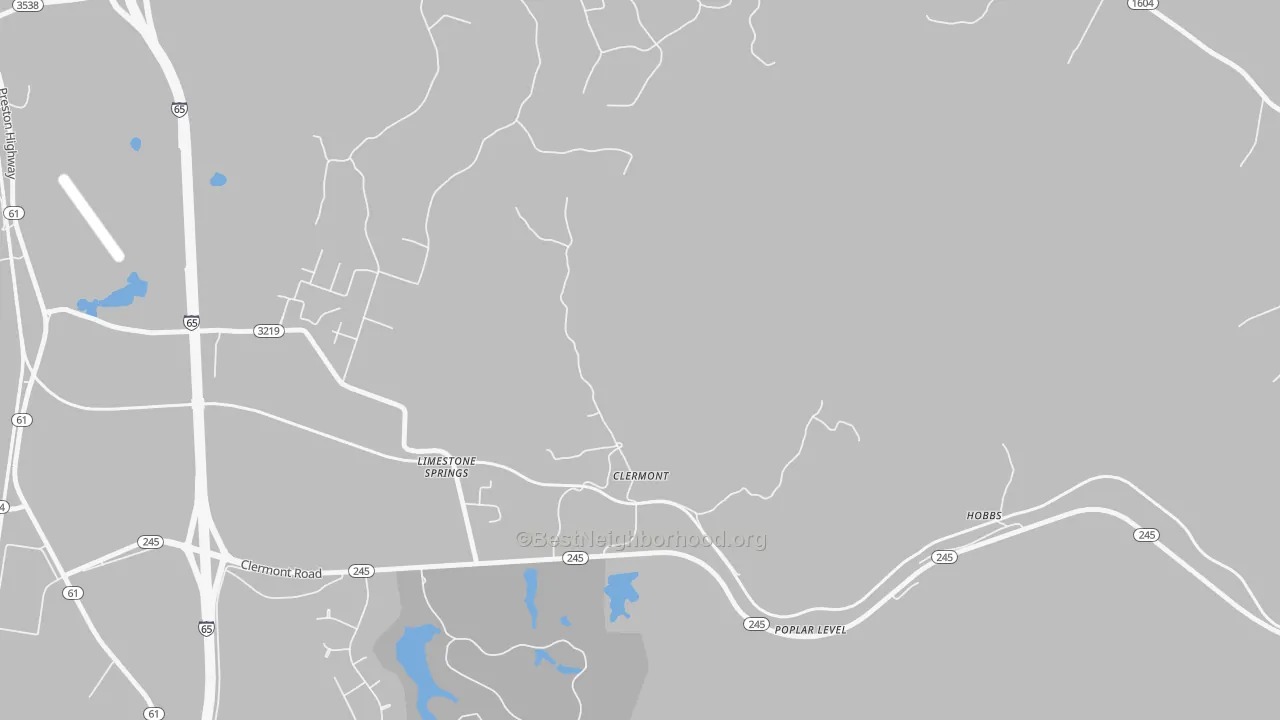 Transit Grade map of 40110, KY