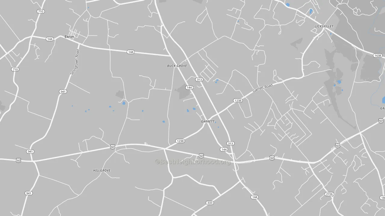 Transit Grade map of 40117, KY