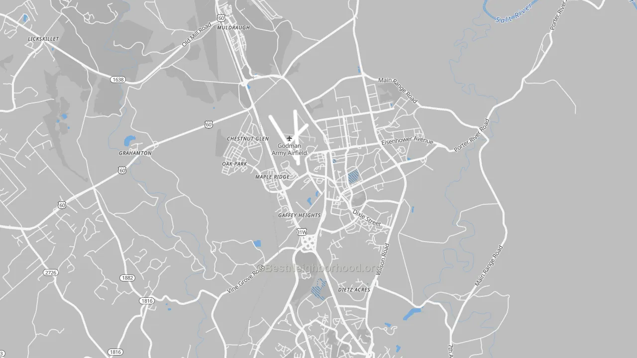 Transit Grade map of 40121, KY